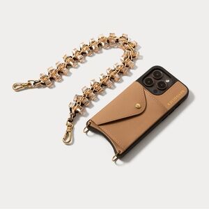 Bandolier Crystal iPhone 15 case in Tan/Gold ~**SOLD OUT** online!~